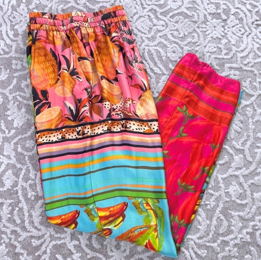 FARM RIO Tropical Mixed Scarf Pants - Picture 8 of 14